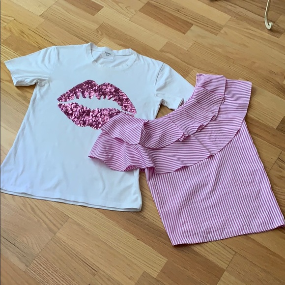 LAST CHANCE - CLOSING📍FIRM📍Lip 👄 sequins T-shirt - Picture 7 of 13